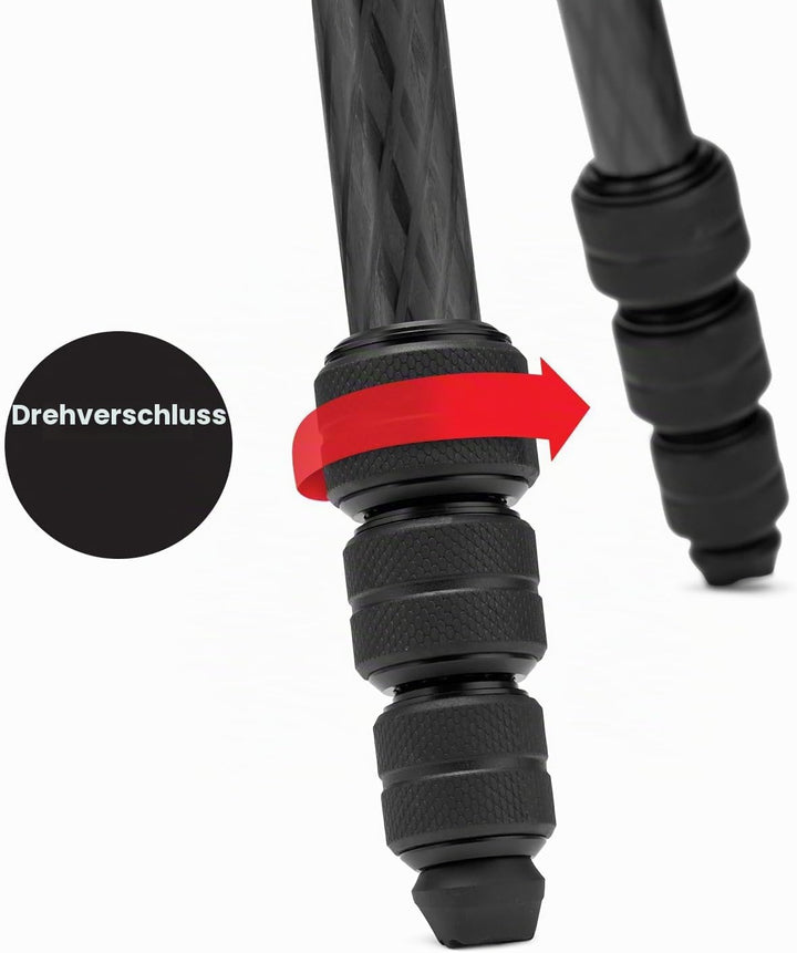 Manfrotto Befree GT PRO 3-Way, Professional Travel Tripod Kit, 3-Way Fluid Head, Levelling Column, P