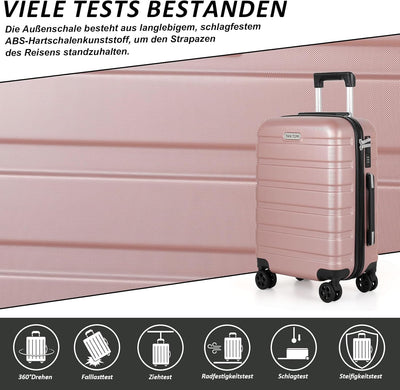 TAN.TOMI Koffer, Hartschalenkoffer, Koffer & Trolleys, Rollkoffer Reisekoffer Handgepäck, Suitcase K