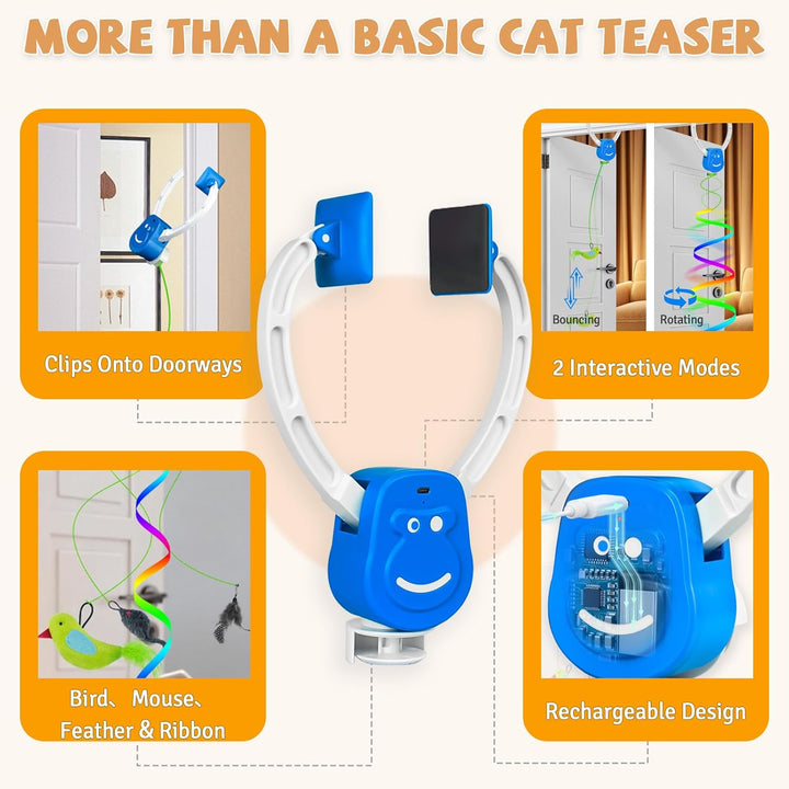 Interaktives Katzenspielzeug,katzenspielzeug selbstbeschäftigung,Automatisches elektrisches Katzenvo