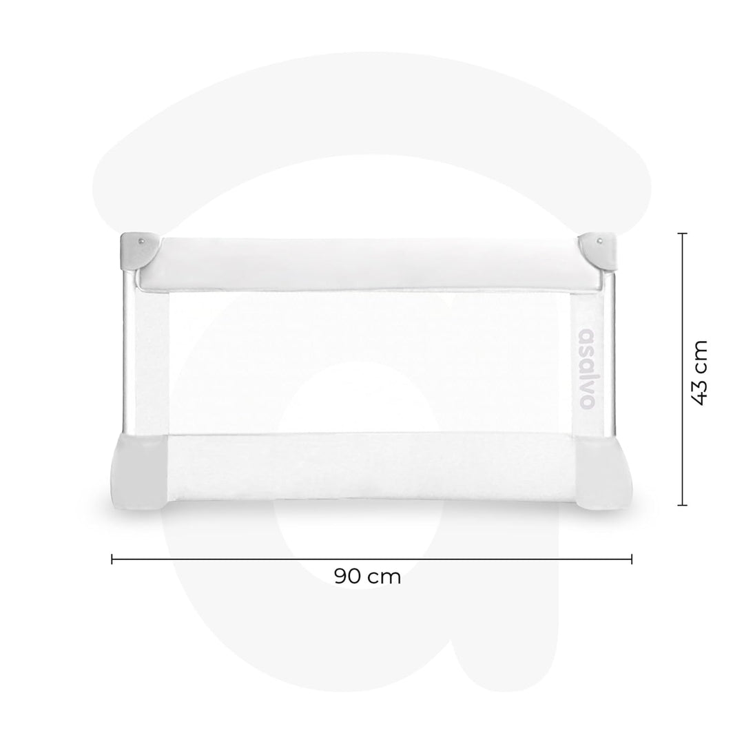 asalvo 151508.0 Bettgitter 90 x 43,5 cm, weiss Weiss, Weiß