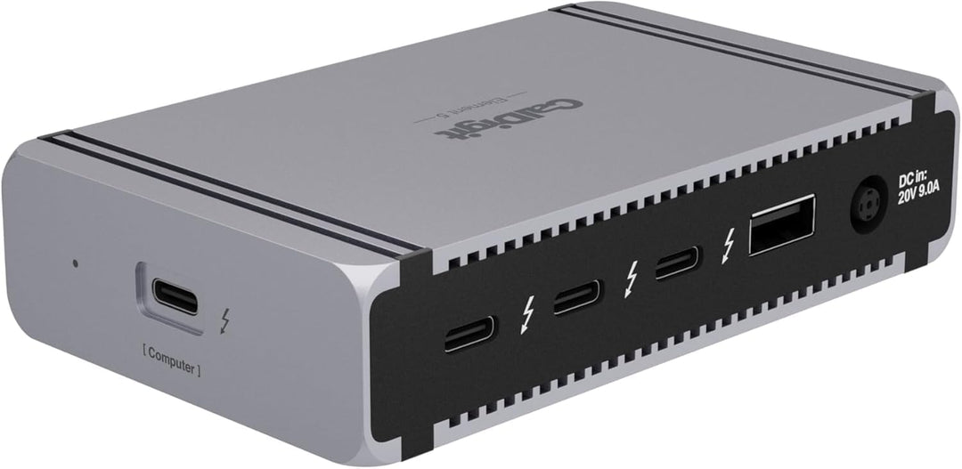 CalDigit E5 – Thunderbolt 5 Element 5 Hub – 9-Port, 4 x Thunderbolt 5/USB4 v2 Ports, 3 x USB-A & 2 x