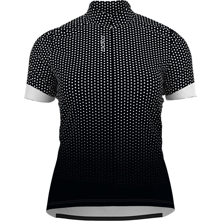 Odlo Damen Essentials_411951 Radtrikot mit Reissverschluss (1er Pack) S Black - White, S Black - Whi