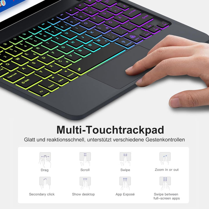 Magic Keyboard für iPad A16 11. Generation 11 Zoll 2025 & iPad 10. Generation 10.9" 2022, Schwebende