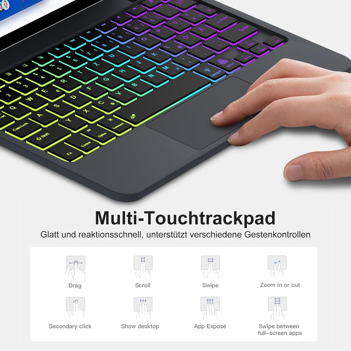 NeoMagic Keyboard für iPad (A16) 11 Generation 2025/10 Generation 2022 Schwarz +1 iPad (A16) 11/10 G