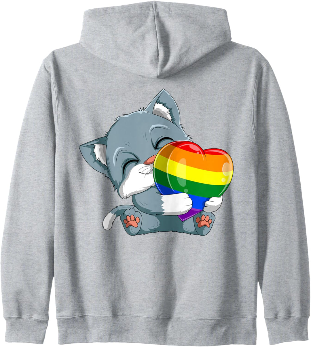 LGBTQ Pride Katze Rainbow Flagge Katzen Kapuzenjacke