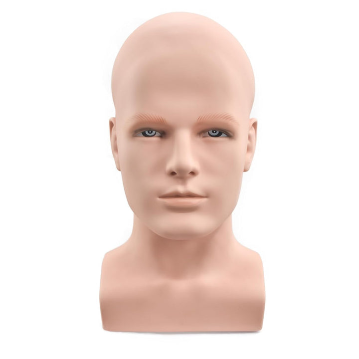 Schaufensterpuppenkopf, männlich, glänzend, für Kopfhörer, Hüte, Perücken, Schmuck, Schwarz (L90FS-P