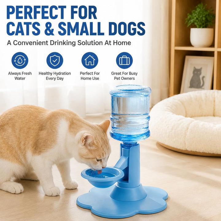 Automatischer Wasserspender Katze Hund mit Nachfüllsystem ohne Strom (Yellow), Yellow