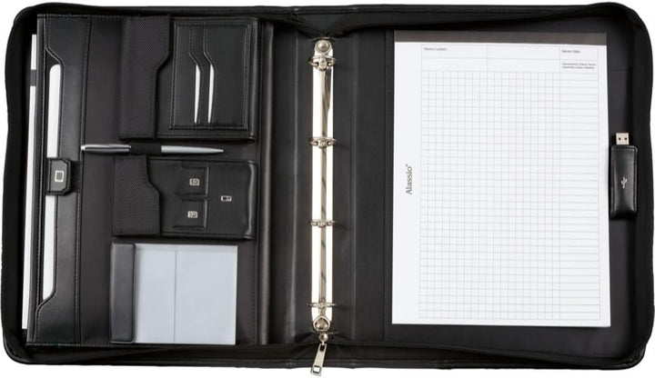 Alassio 30115 - Organisationsmappe SALERNO im DIN A4 Format, Businessmappe aus Lederimitat, Dokument