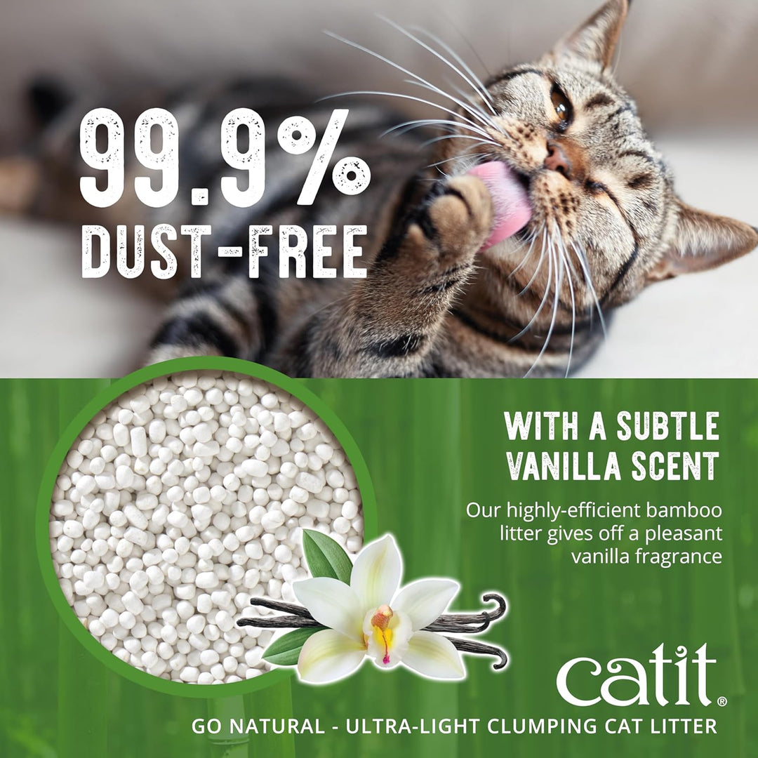 Catit Go Natural!, Klumpendes Katzenstreu aus Bambus, Vanilleduft, 1,4kg