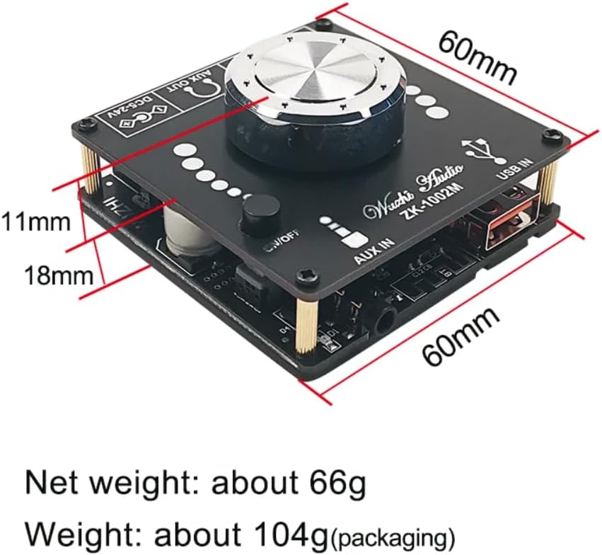 DollaTek 100W + 100W Bluetooth 5.0 Power Audio-Verstärkerplatine Stereo AMP Amplificador Heimkino AU