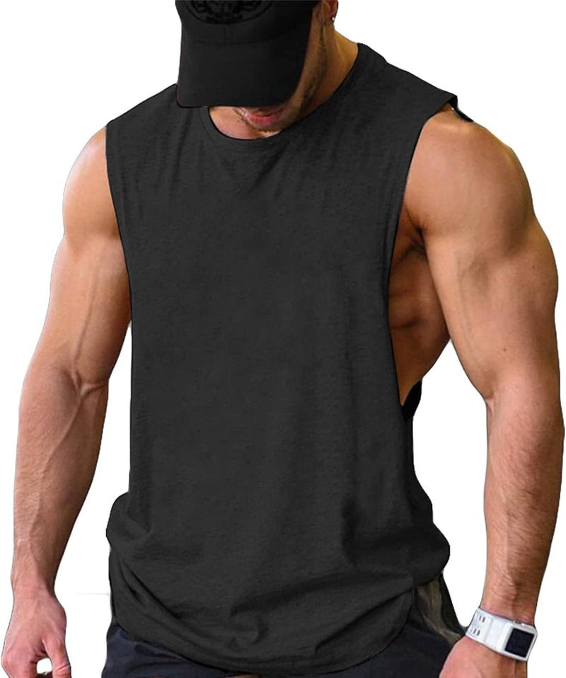 COOFANDY Tank Top Herren Gym Bodybuilding Shirts Ärmellose Muskelshirts Männer S Schwarz(1 Stück), S