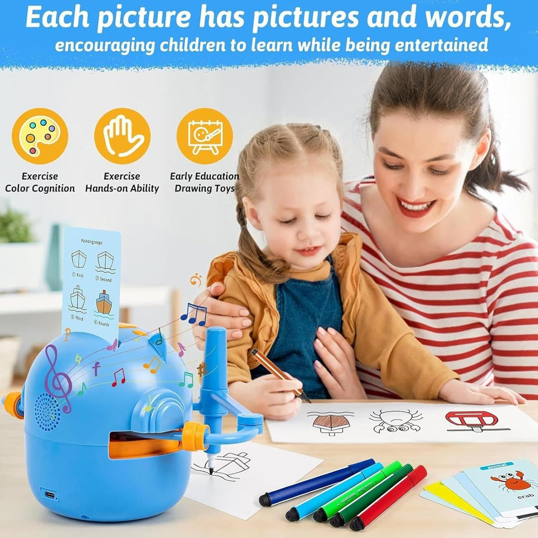 Zeichenroboter Für Kinder, Interaktiver Zeichenroboter Kinder, Lustiges Zeichenspielzeug Mit Spracha