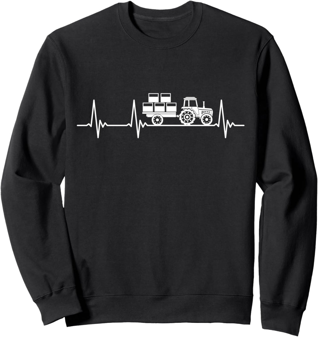 Traktor Herzschlag Bauer Trecker Landwirt Bauernhof Geschenk Sweatshirt