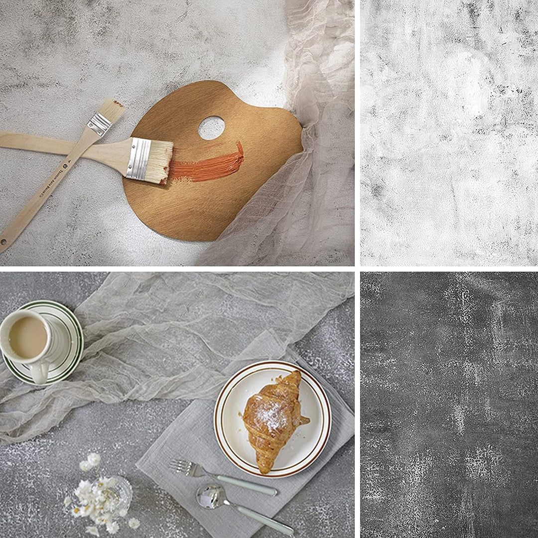 Photography Background 6 Pieces 57 x 88 cm 2 in 1 Food Flat Lay Table Top Photography Double Sided B