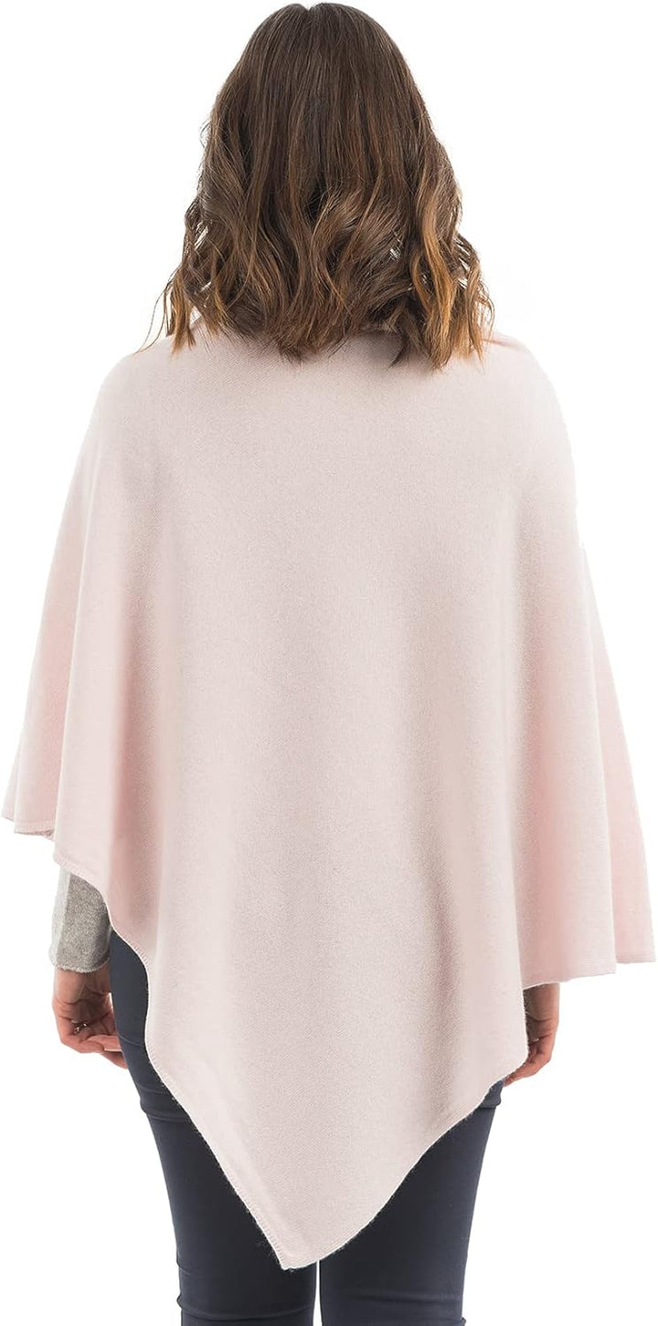 Dalle Piane Cashmere - Poncho aus Kaschmir-Gemisch - Made in Italy - Damen Einheitsgrösse Rosa, Einh