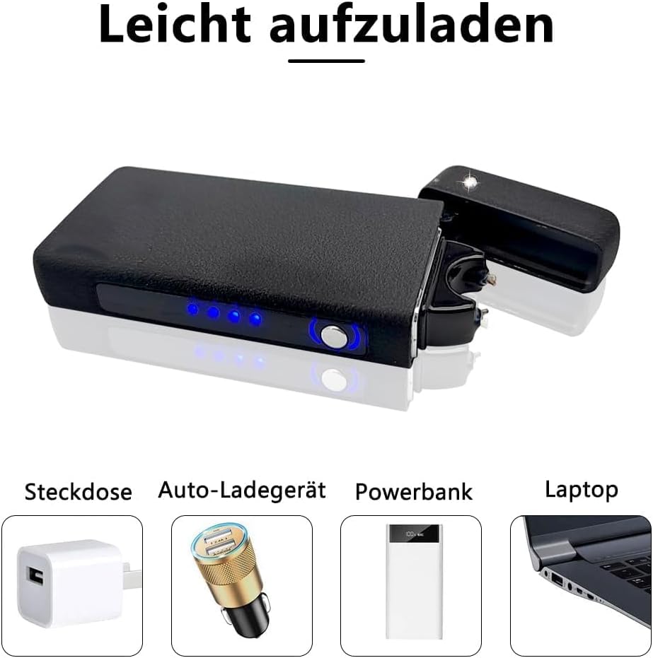 GADATOP Arc Plasma Flamme Feuerzeug USB wiederaufladbares, winddichtes elektrisches Feuerzeug für Ke