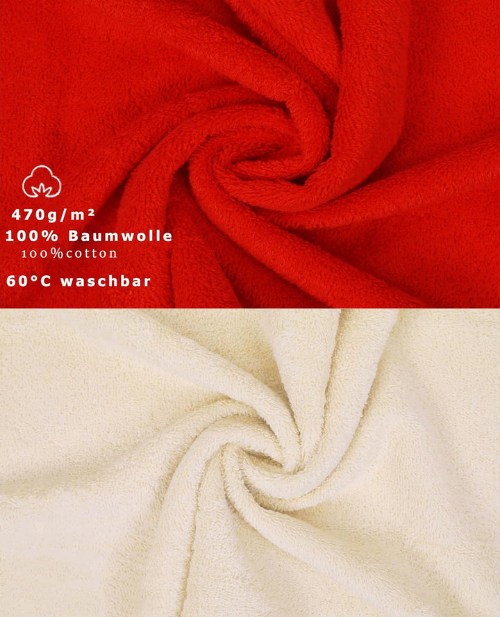 Betz 10-TLG. Handtuch-Set Premium 100% Baumwolle 2 Duschtücher 4 Handtücher 2 Gästetücher 2 Waschhan
