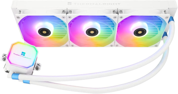 Thermalright Frozen Prism 360 White ARGB CPU Wasserkühler mit Dual PWM Lüfter, Wasserpumpe Drehzahl