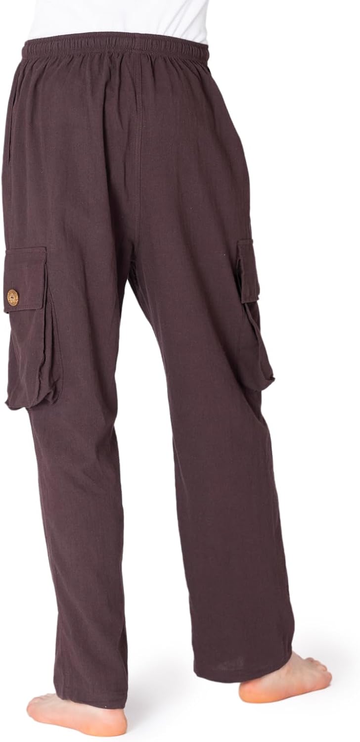 PANASIAM Cargohose | Bequeme Herren Sommerhose mit 4 praktischen Taschen | Stoffhose aus Baumwolle |