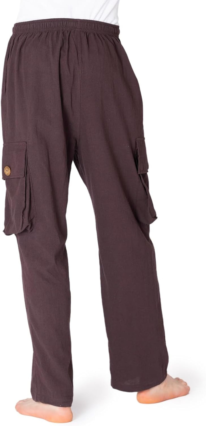 PANASIAM Cargohose | Bequeme Herren Sommerhose mit 4 praktischen Taschen | Stoffhose aus Baumwolle |