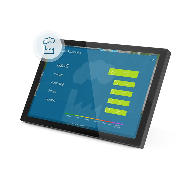wetteronline home 4 WetterDisplay, WLAN-Wetterstation mit WetterRadar: Wetterfilm auf grossem HD-Far