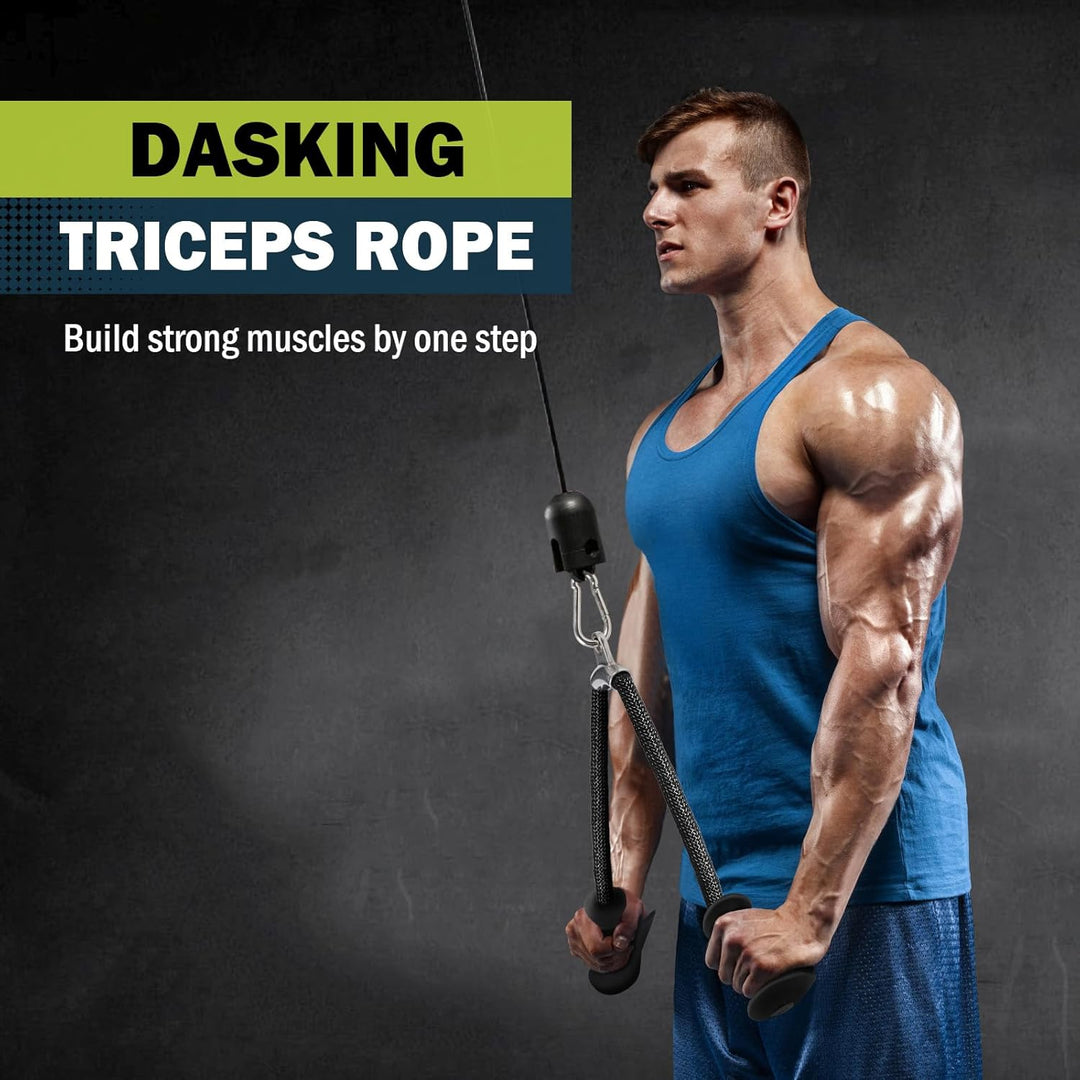 DASKING Trizepsseil Unterarmtrainer Ergonomisches Griffe, Kabelmaschine Trizeps Ergonomischen Rutsch