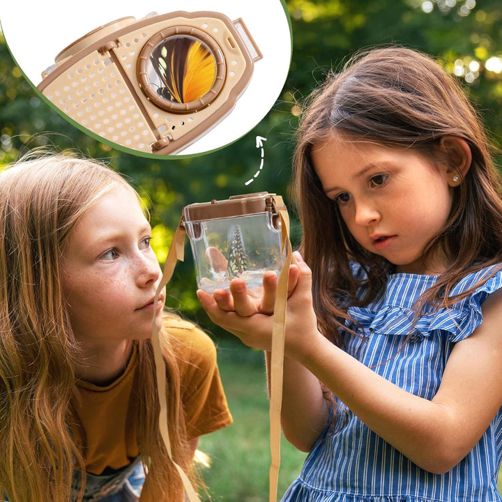 ROBUD Kids Outdoor Explorer Kit, Käferfang-Abenteuer-Sets mit Schmetterlingsnetzen, Lupen, Käferbehä