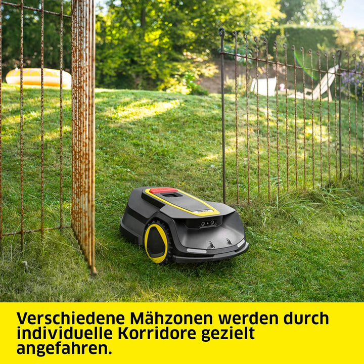 Kärcher Mähroboter RCX 6, ohne Begrenzungskabel, Flächenleistung: 3.000 m², Paralleles Bahnenfahren,