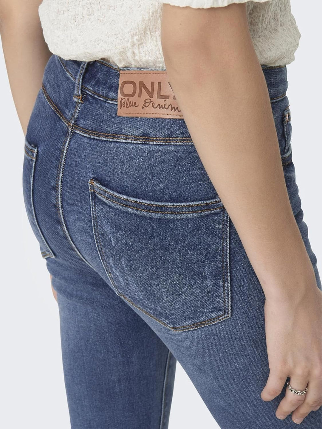 ONLY Female Skinny Jeans ONLMila Life HW Ankle Skinny Fit Jeans 25W / 30L Blau (Medium Blue Denim),