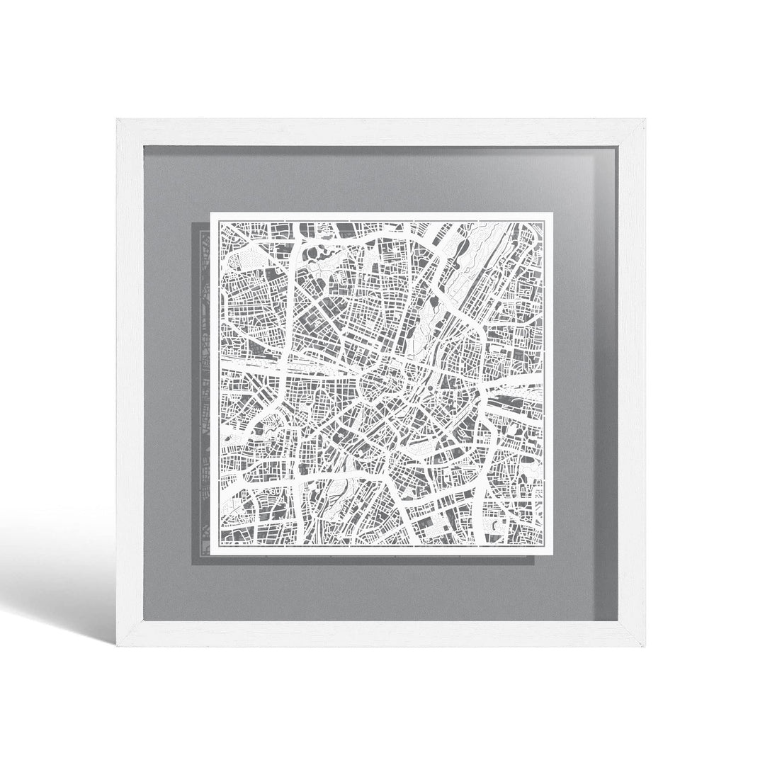 O3 DESIGN STUDIO - Marco de Papel para mapas, 22,8 x 22,8 cm, en Caja de Regalo, Fondo, autocambiant