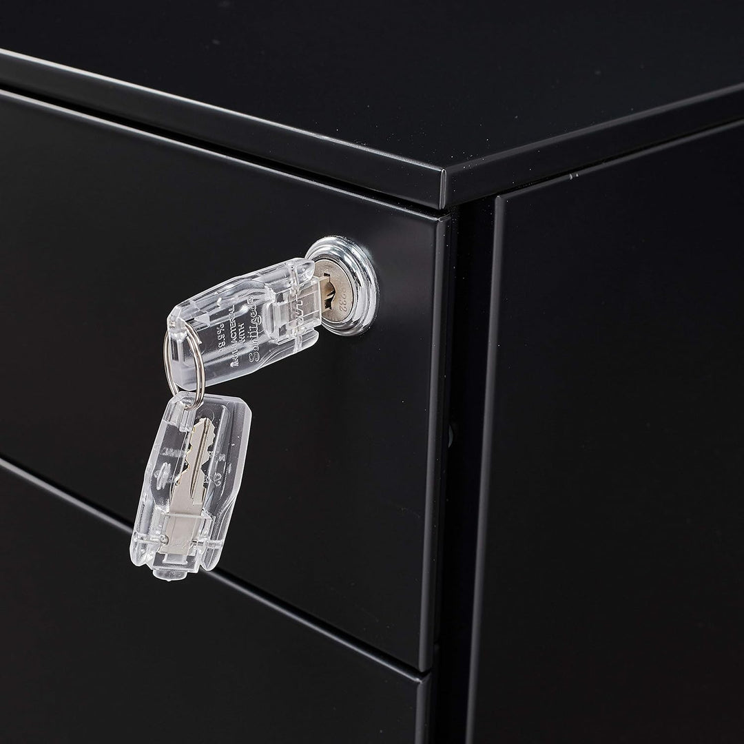 Sightlife Rollcontainer mit 3 Schubladen, Abschliessbar Schublade unter Schreibtisch Container Schre