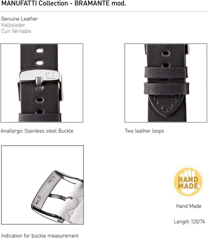 Morellato Uhrenarmband A01X4683B90019CR20, Schwarz , 20mm, Unisex