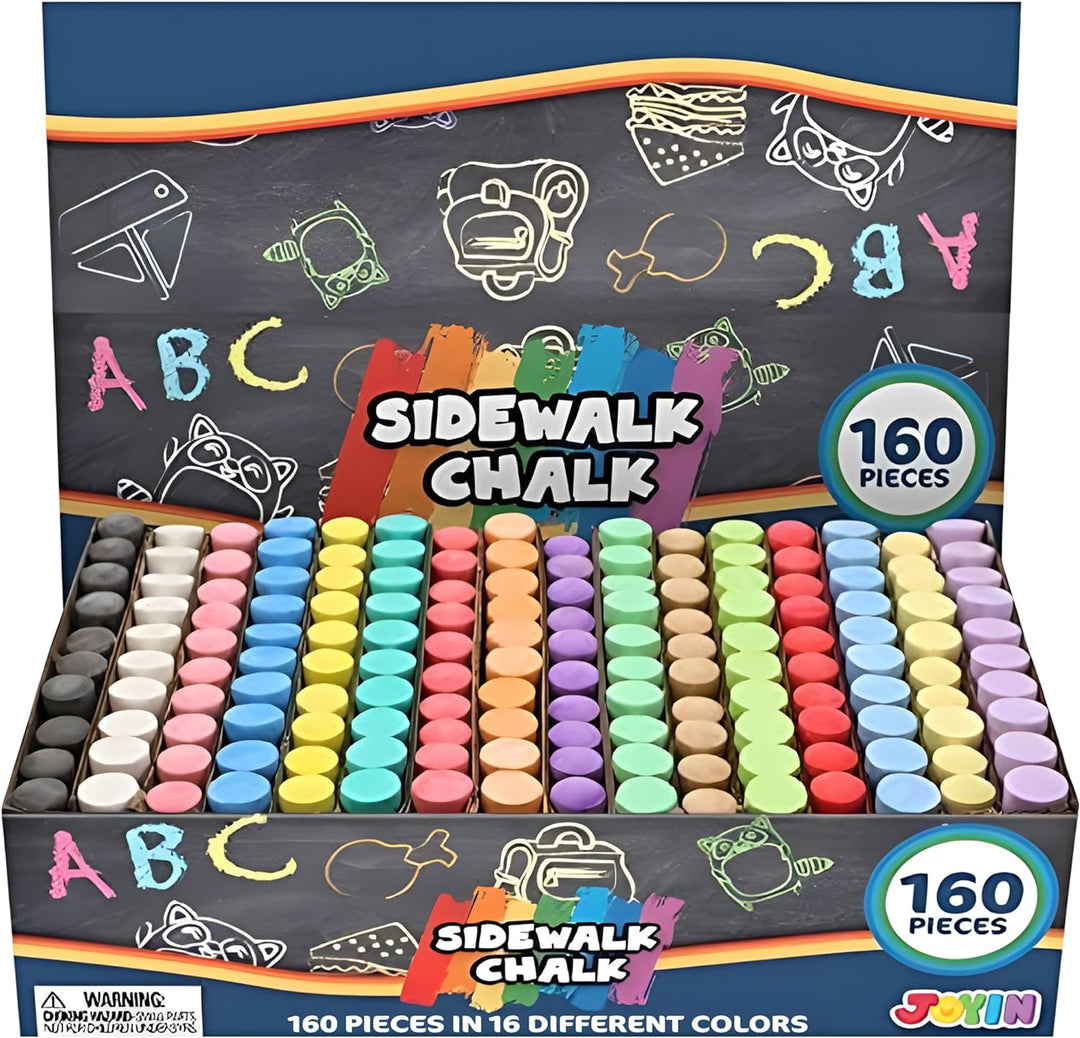 160 Stück Strassenkreide Abwaschbare Strassenkreide Set Ungiftige Jumbo-Kreide Waschbare Jumbo Kreid