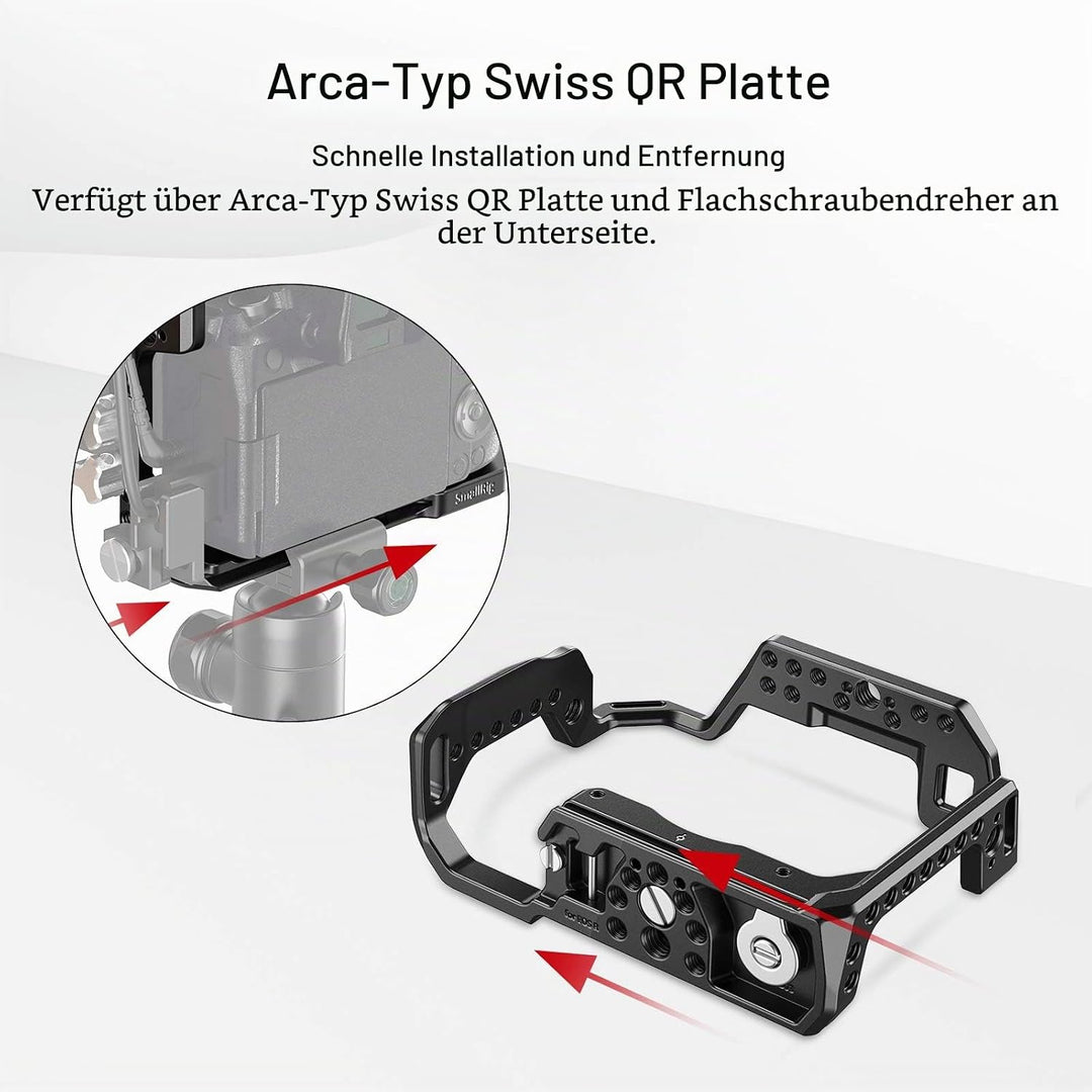 SMALLRIG Cage Käfig mit integriertem Cold Shoe und Platte für Arca Standard für Canon R - CCC2803