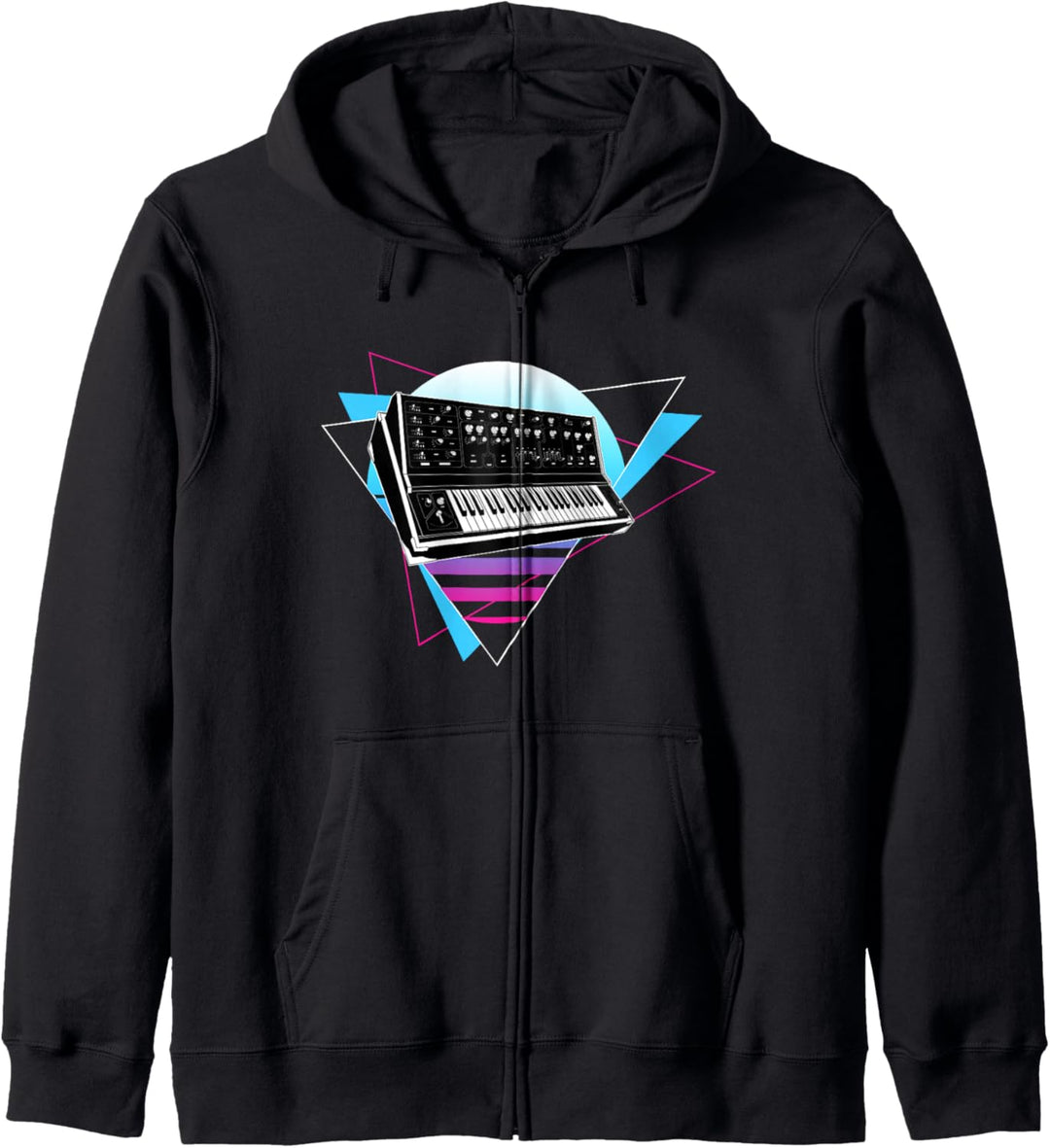 Modularer Synthesizer Analog Vaporwave Techno Kapuzenjacke