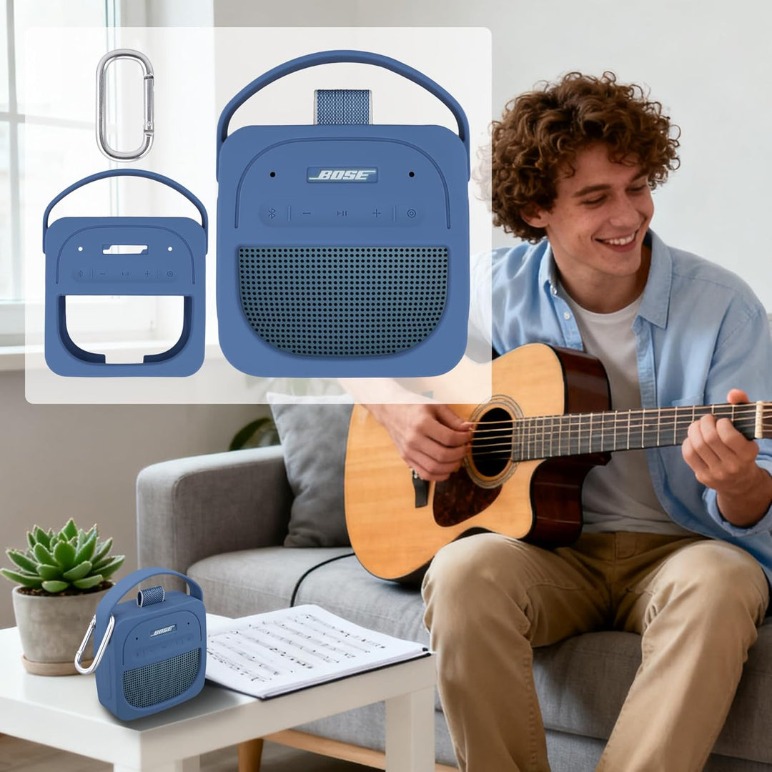 Aenllosi Silikon-Schutzhülle für tragbaren Bluetooth-Lautsprecher Bose New SoundLink Micro (2. Gen.)