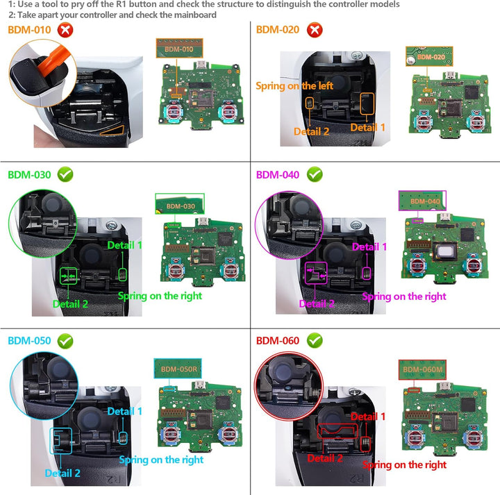 eXtremeRate Programmierbar RISE4 Remap Kit für ps5 Controller BDM-030/040,Remap Board&amp;Rückplate Gehä
