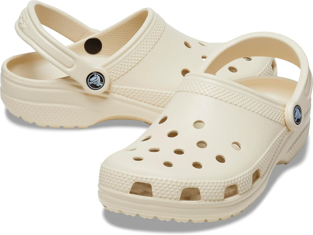 Crocs Unisex Classic Clog 33/34 EU Bone, 33/34 EU Bone