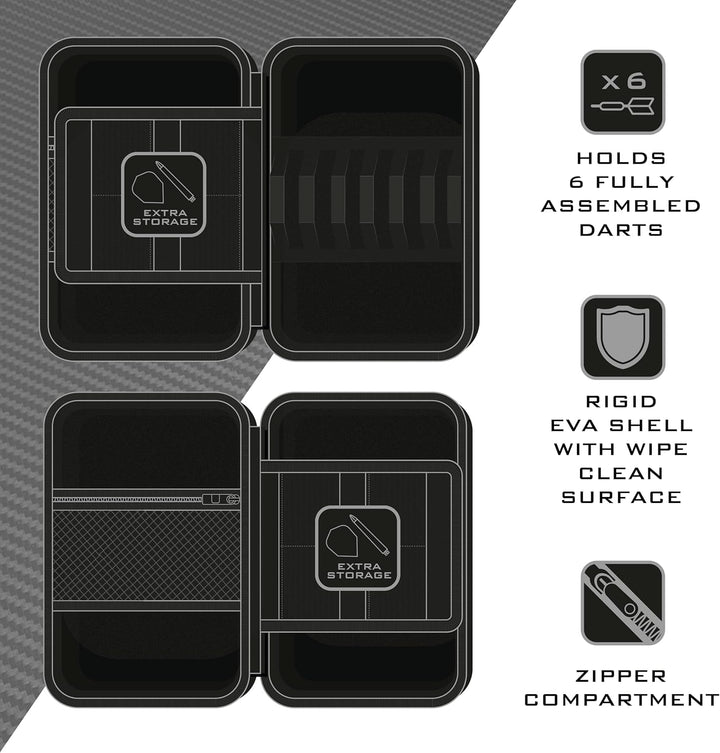 Harrows Darttasche Blaze Pro 6 | Dart Case Dartshalter I Darts Case fasst 6 Darts | für 6 Dartpfeile