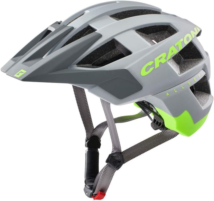 Cratoni AllSet MTB Helm schwarz/grün 2022 Fahrradhelm grau-Neongelb M/L (58-61 cm), grau-Neongelb M/