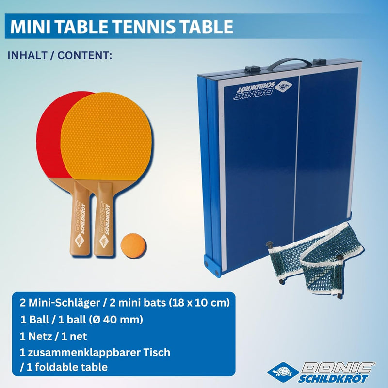 Donic-Schildkröt Tischtennis-Mini-Tisch-Set Single, Single
