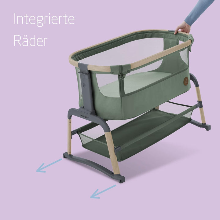 Maxi-Cosi Iora Air Beistellbett Baby, Co-Sleeper mit Allround-Netzgewebe, 0–6 Monate (9 kg), Schauke