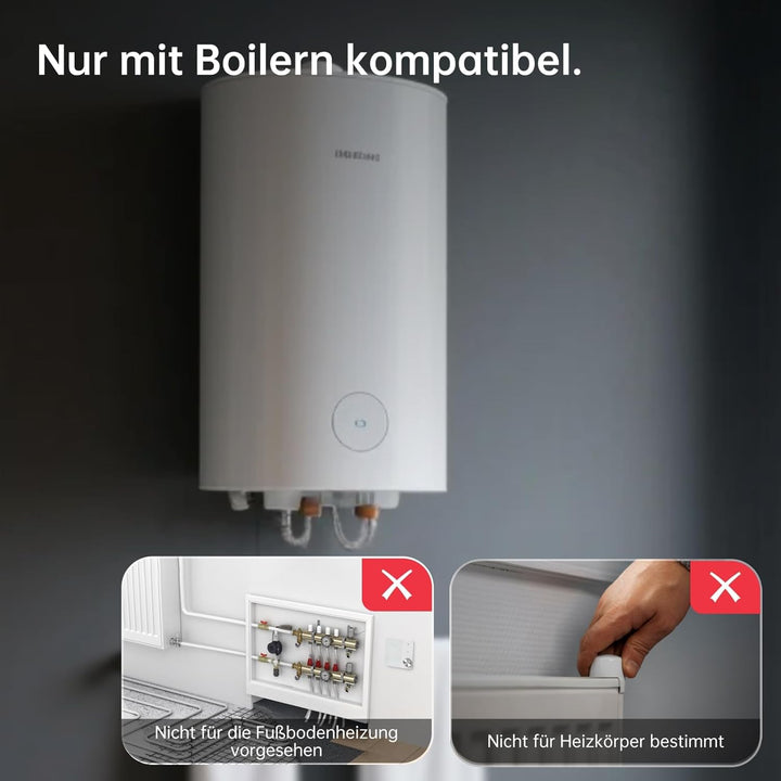 VEXA Programmierbarer Smart Thermostat WiFi/Matter mit Drehknopf zur Boilersteuerung | Steuerung per