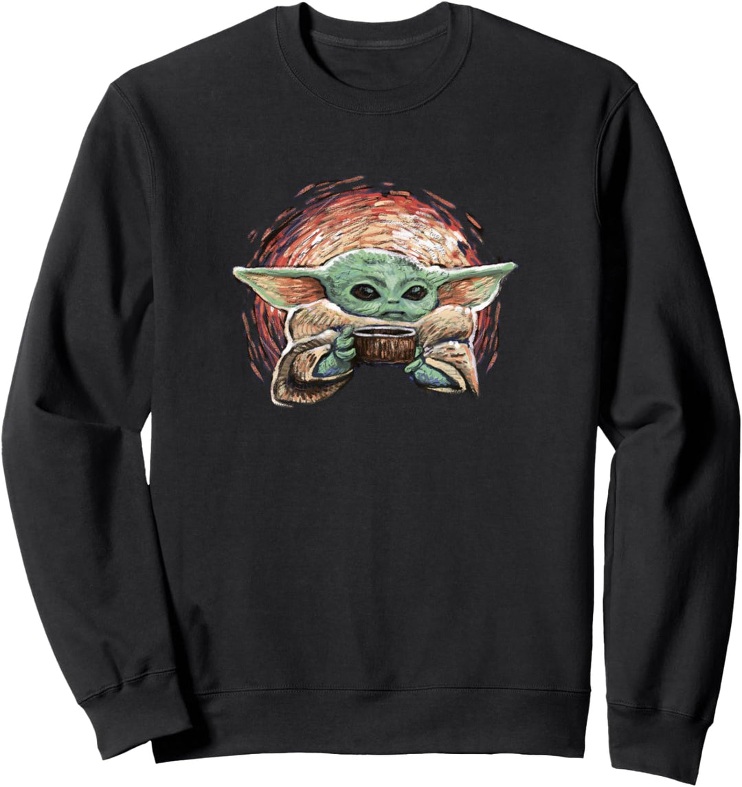 Star Wars The Mandalorian Sipping Starries Small C1 Sweatshirt