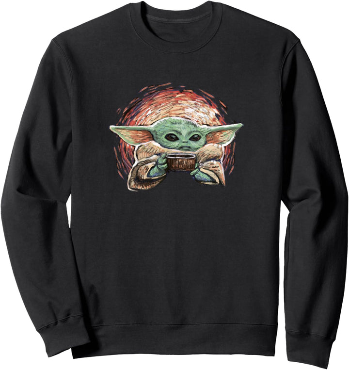 Star Wars The Mandalorian Sipping Starries Small C1 Sweatshirt