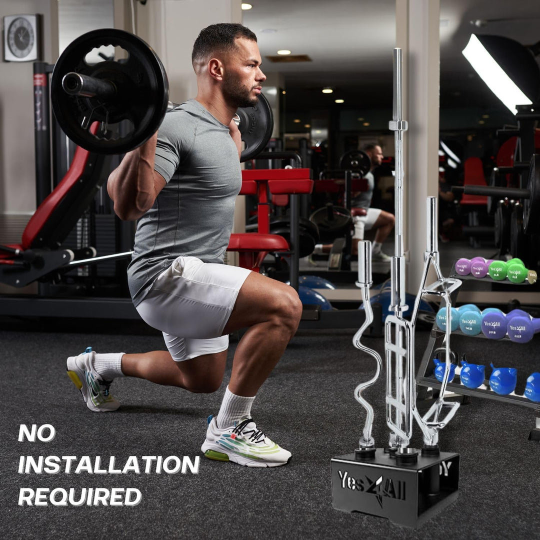 Yes4All Vertikale Langhantelständer für 50mm Langhantel - Home Gym Bar Holder Stand for Up To 9 Stag
