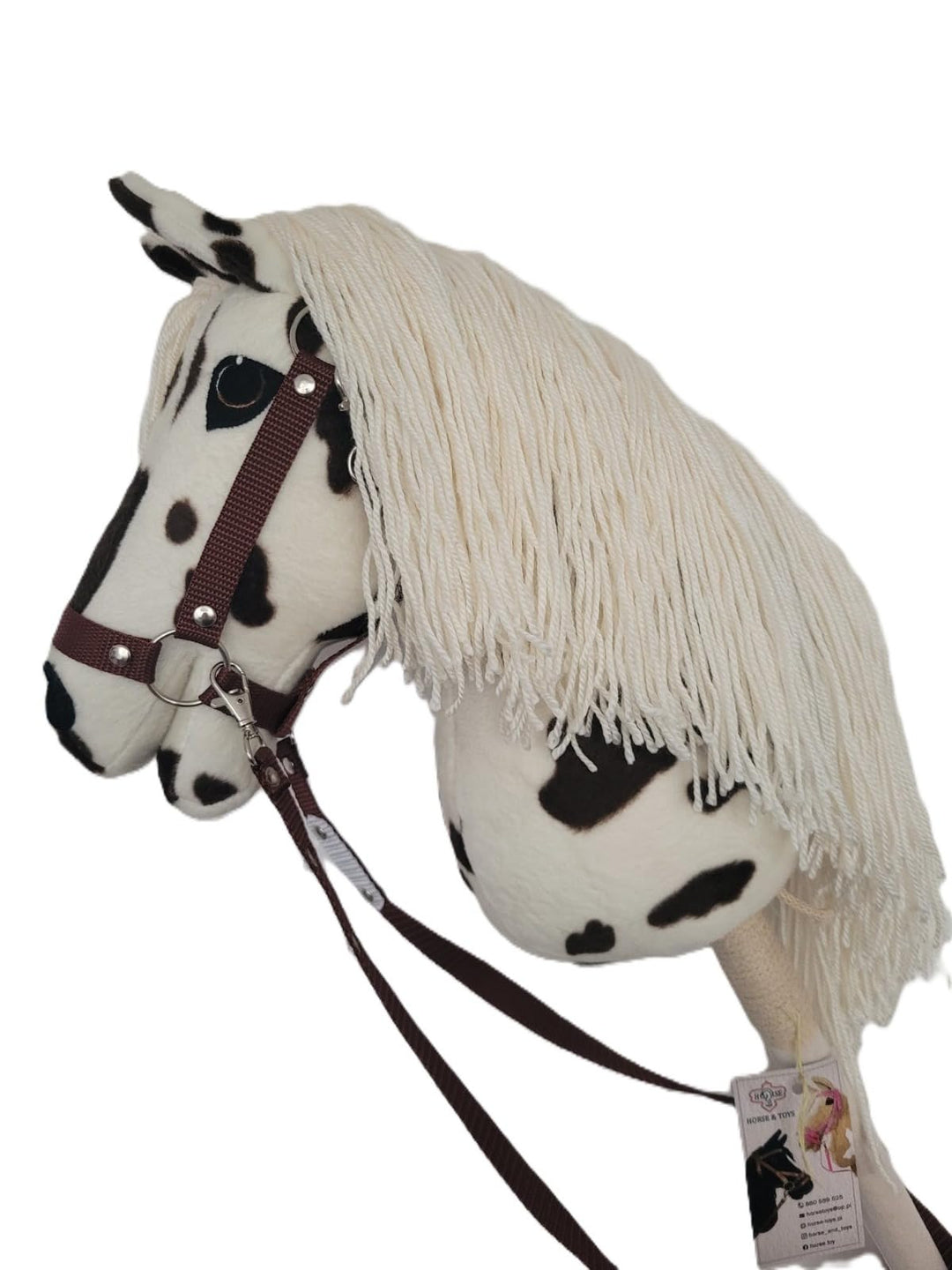 Hobby Horse Gross A3 (Pferd auf Stange) mit Zaumzeug wie abgebildet (spotted) Light Yellow, Light Ye
