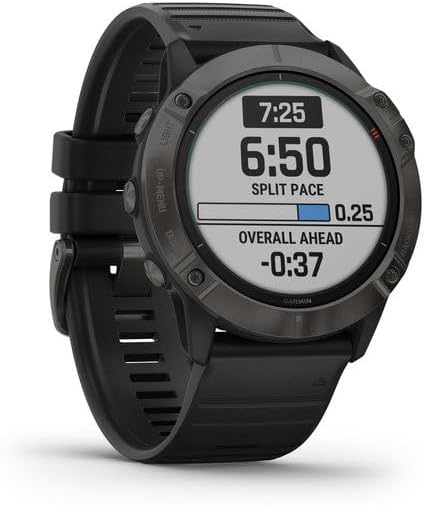 Garmin Fenix 6X Solar Titanium DLC schwarz/grau, 010-02157-21