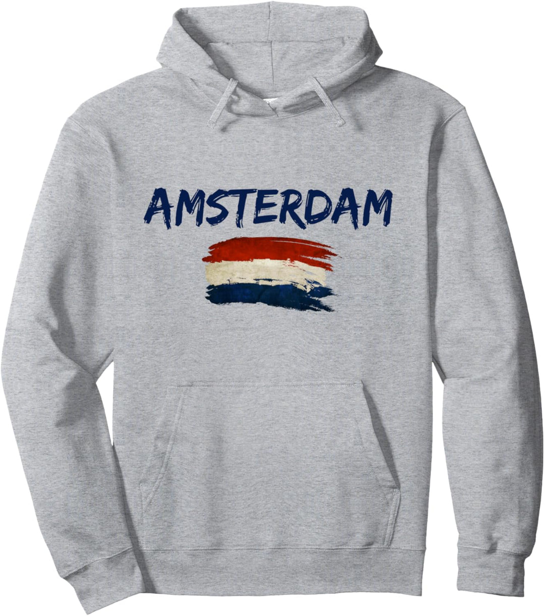 Amsterdam Design I Vintage Flagge Niederlande Pullover Hoodie