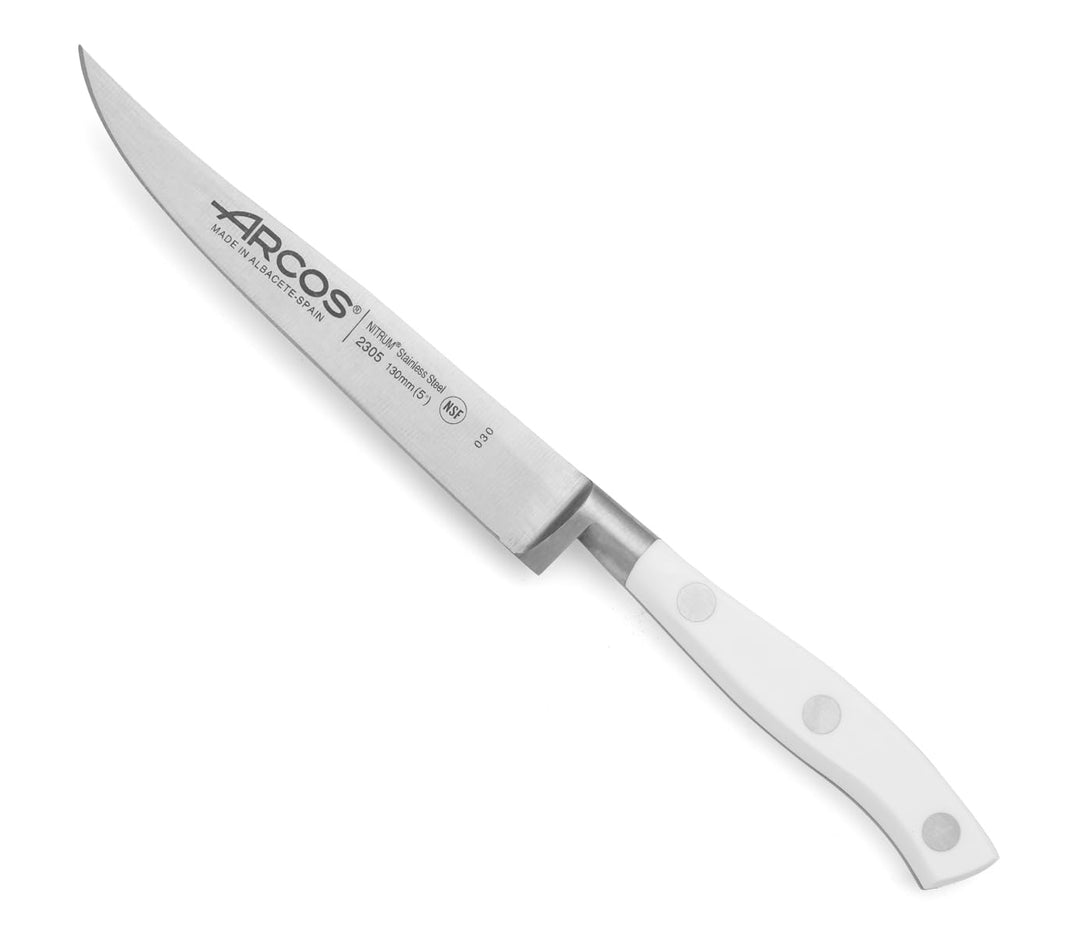 Arcos Serie Riviera Blanc - Steakmesser - Klinge aus Nitrum geschmiedetem Edelstahl 130 mm - HandGri